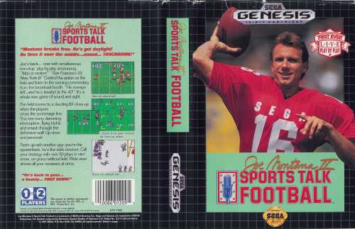 NFL Sports Talk Football '93 Starring Joe Montana - Sega Genesis