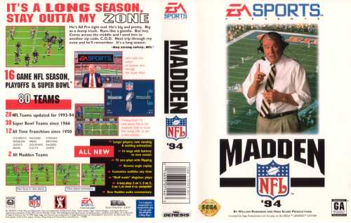 John Madden NFL '95 (1994) by High Score Productions Mega Drive game