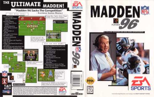 John Madden '96 Sega Genesis Original Vintage Video Game No Manual