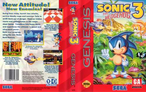 Sega Genesis / 32X - Sonic the Hedgehog 3 - Chaos Emeralds - The