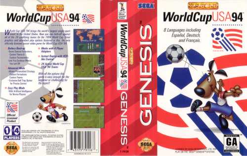 WORLD CUP SOCCER Mega Drive Sega 2602 md