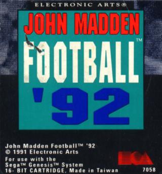 John Madden Football II gameplay (PC Game, 1991) 