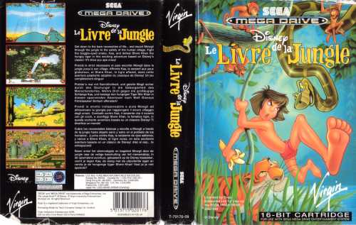 DISNEY'S THE JUNGLE Book Sega Mega Drive Video Game Complete Tested EUR